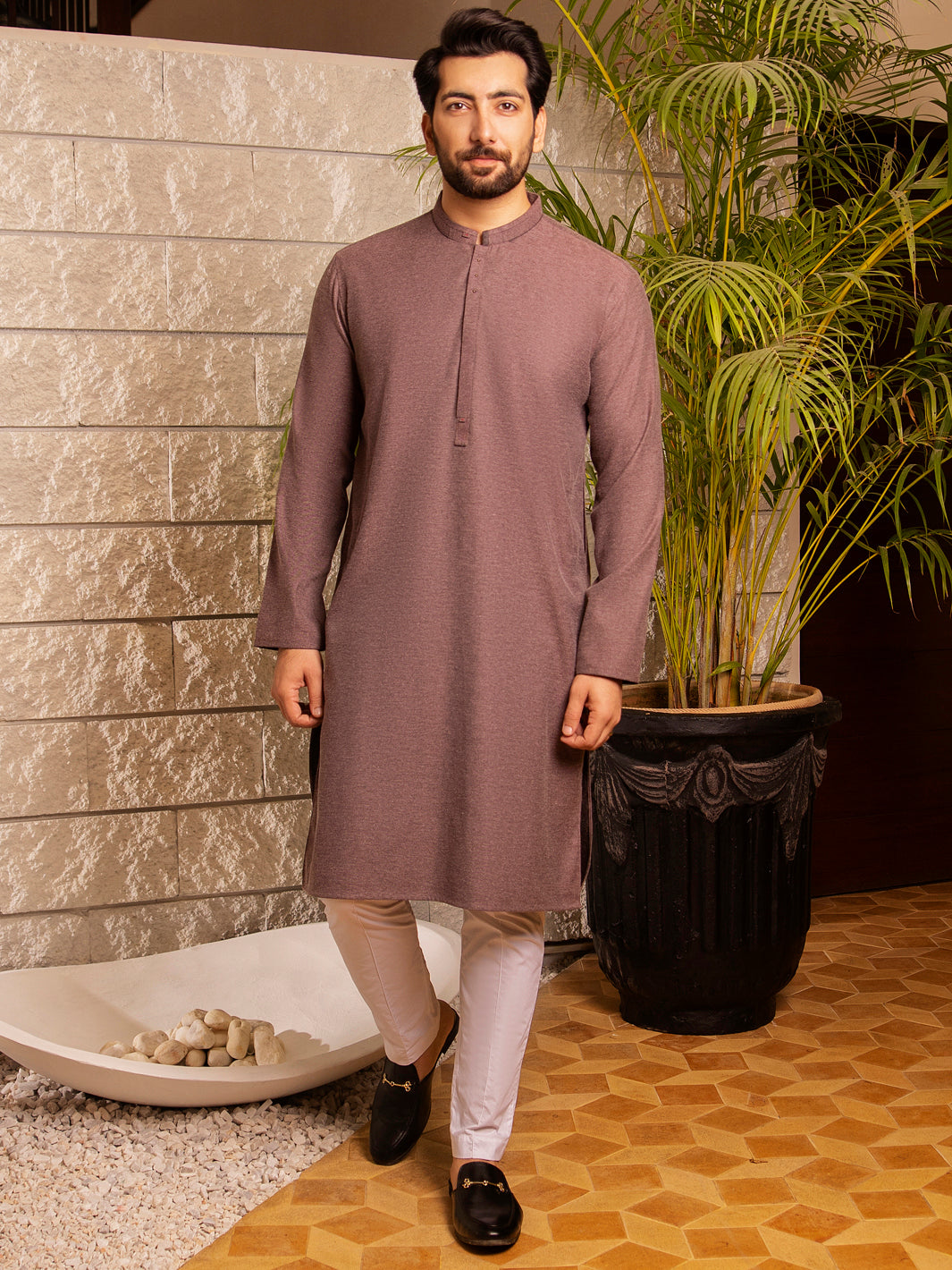 Purple Blended Kurta - AL-K-973