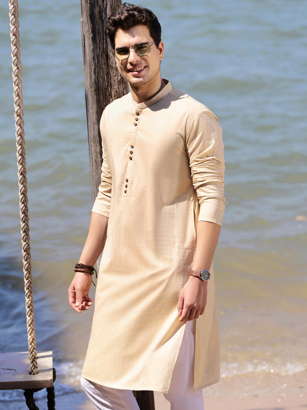 Cream Kurta - AL-K-987