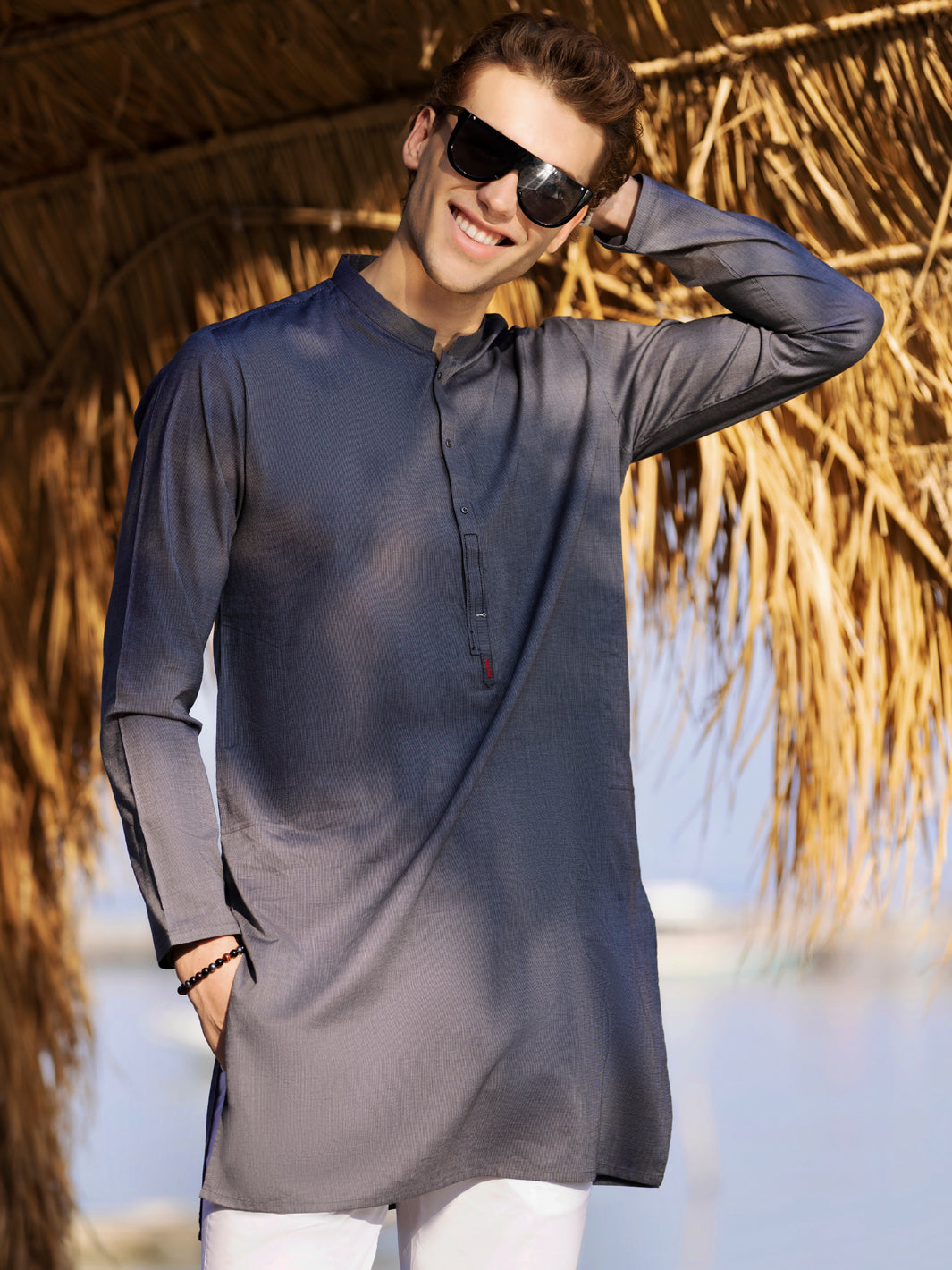 Grey Kurta - AL-K-997
