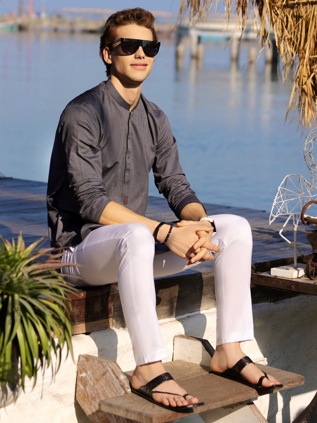 Grey Kurta - AL-K-997