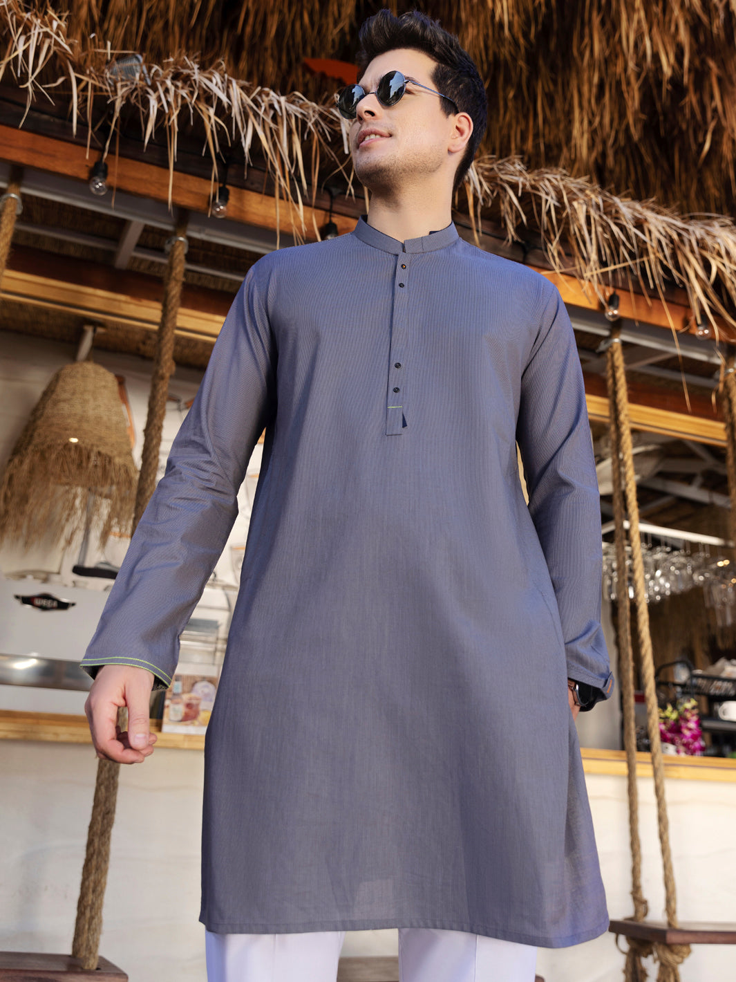 Grey Kurta - AL-K-998