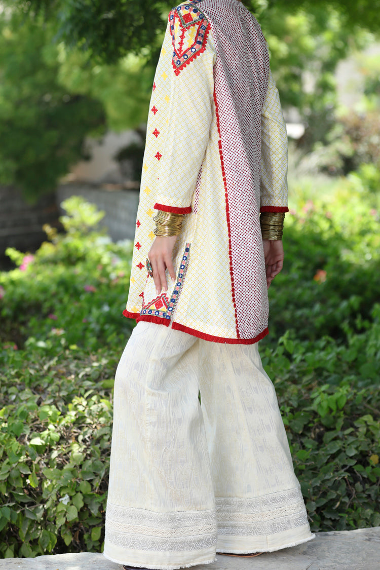 Off White Wool 2Pc Stitched - LKS-625