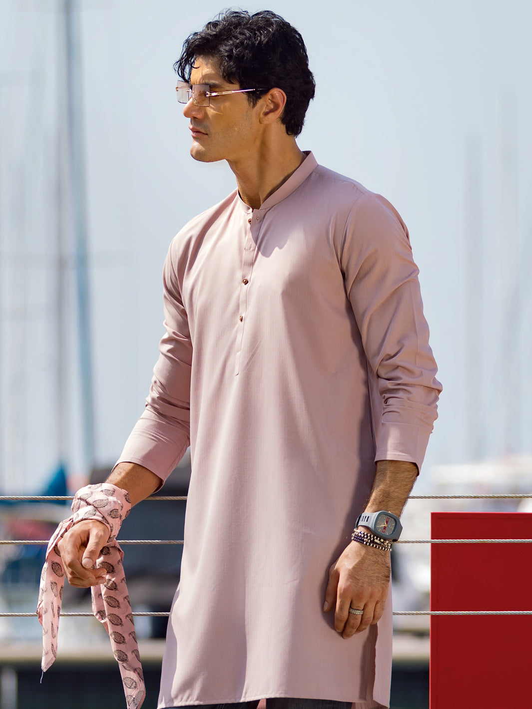 Pink Blended Kurta - AL-K-1046