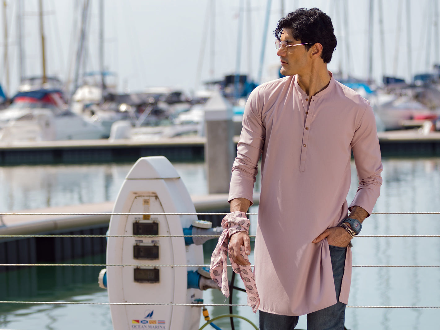 Pink Blended Kurta - AL-K-1046