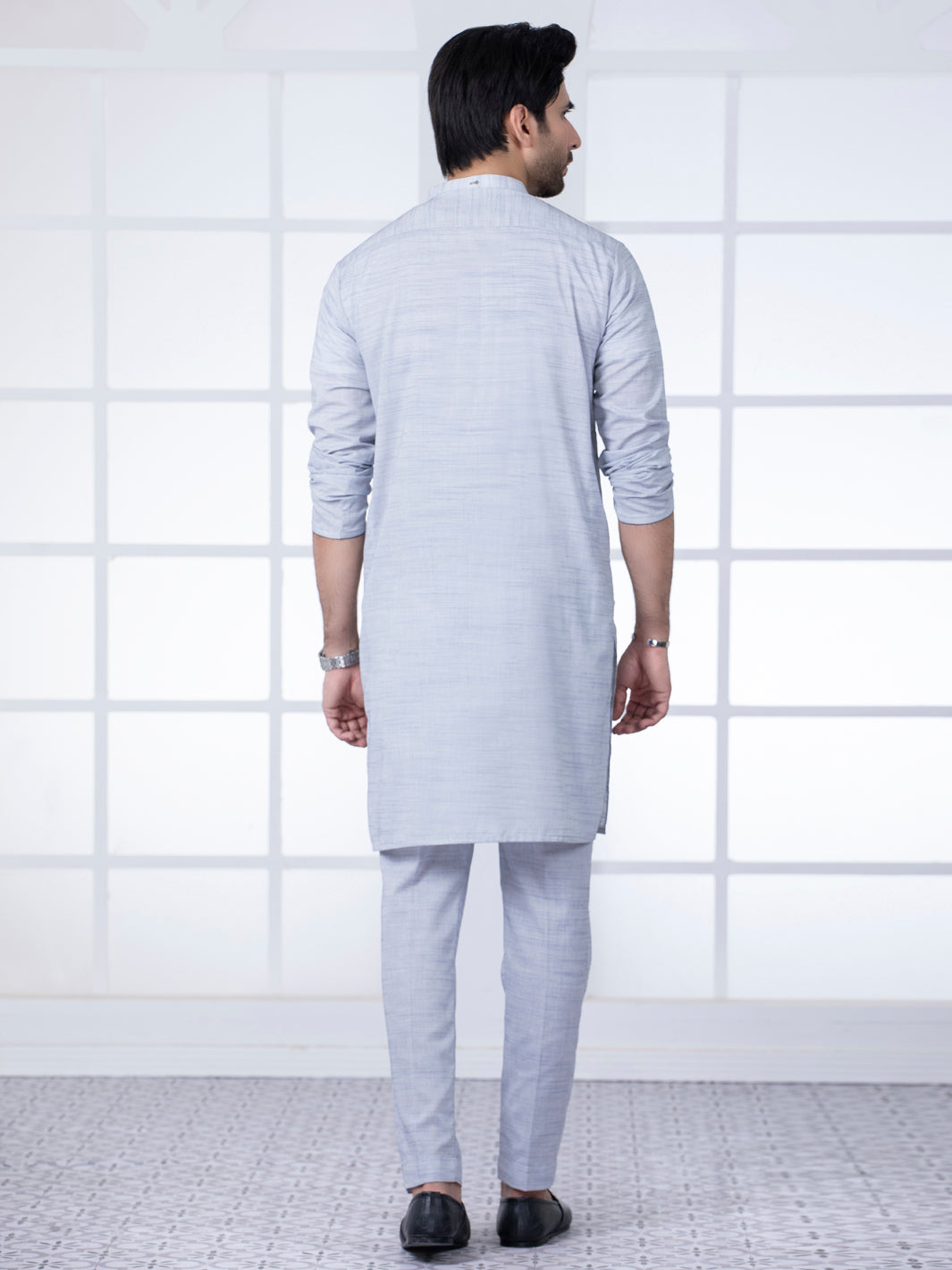 Grey Blended Kurta Trouser - AL-KT-2791
