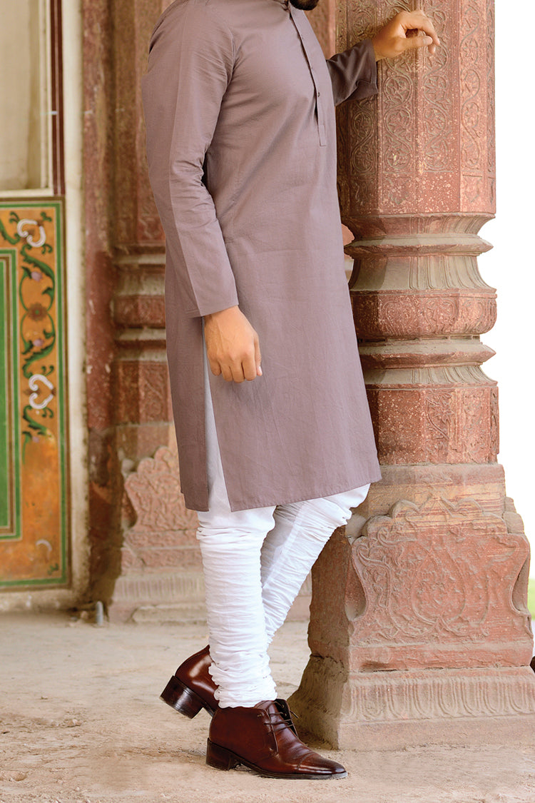 Purple Cotton Kurta - AL-K-620