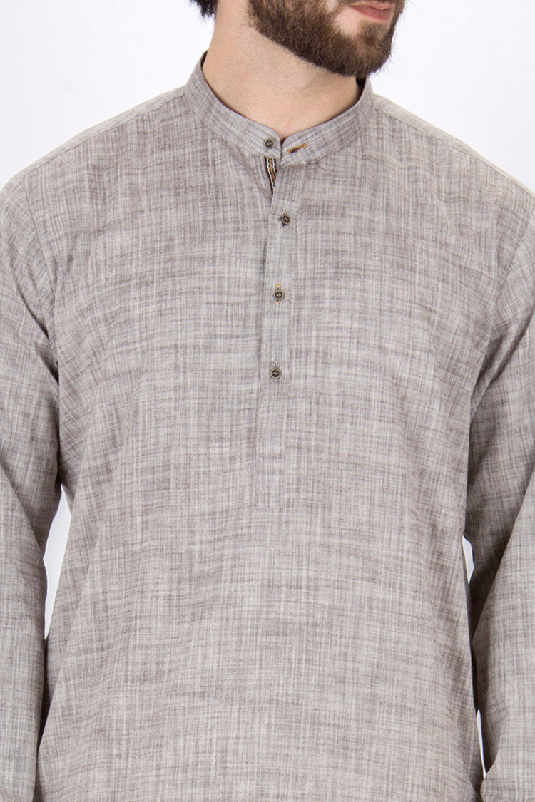 Grey Blended Kurta - AL-K-693