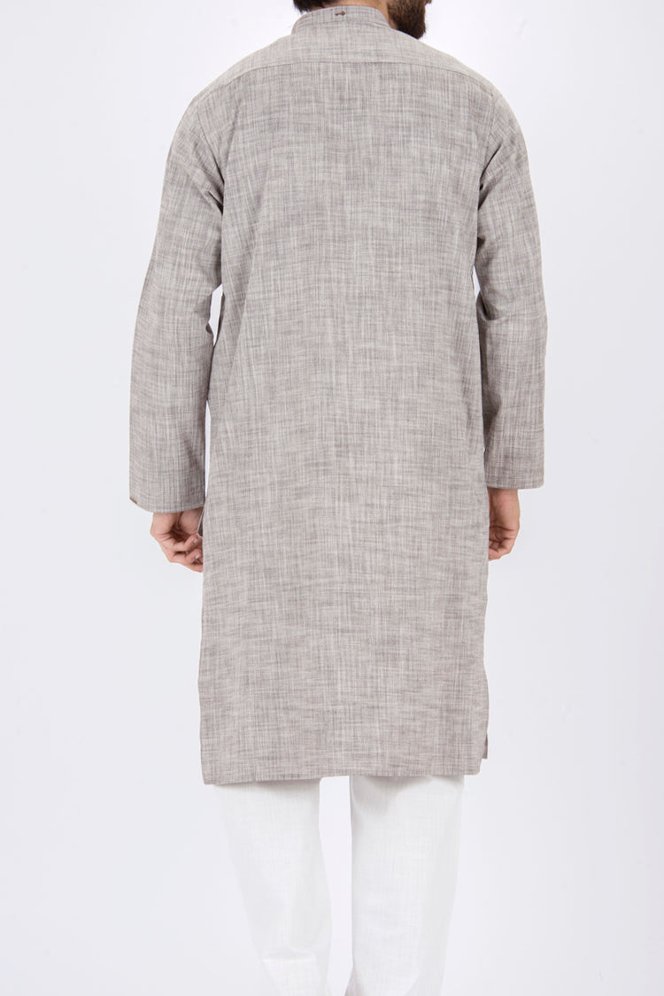 Grey Blended Kurta - AL-K-693