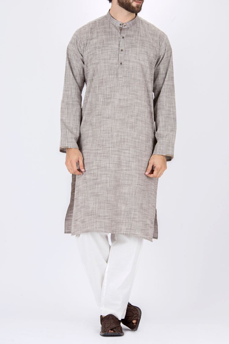 Grey Blended Kurta - AL-K-693