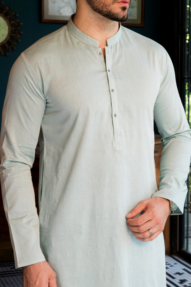 Sea Green Blended Kurta - AL-K-714