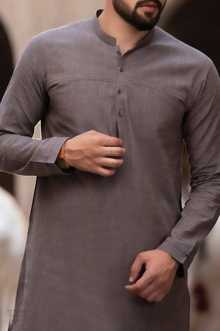 Brown Cotton Kurta - AL-K-747
