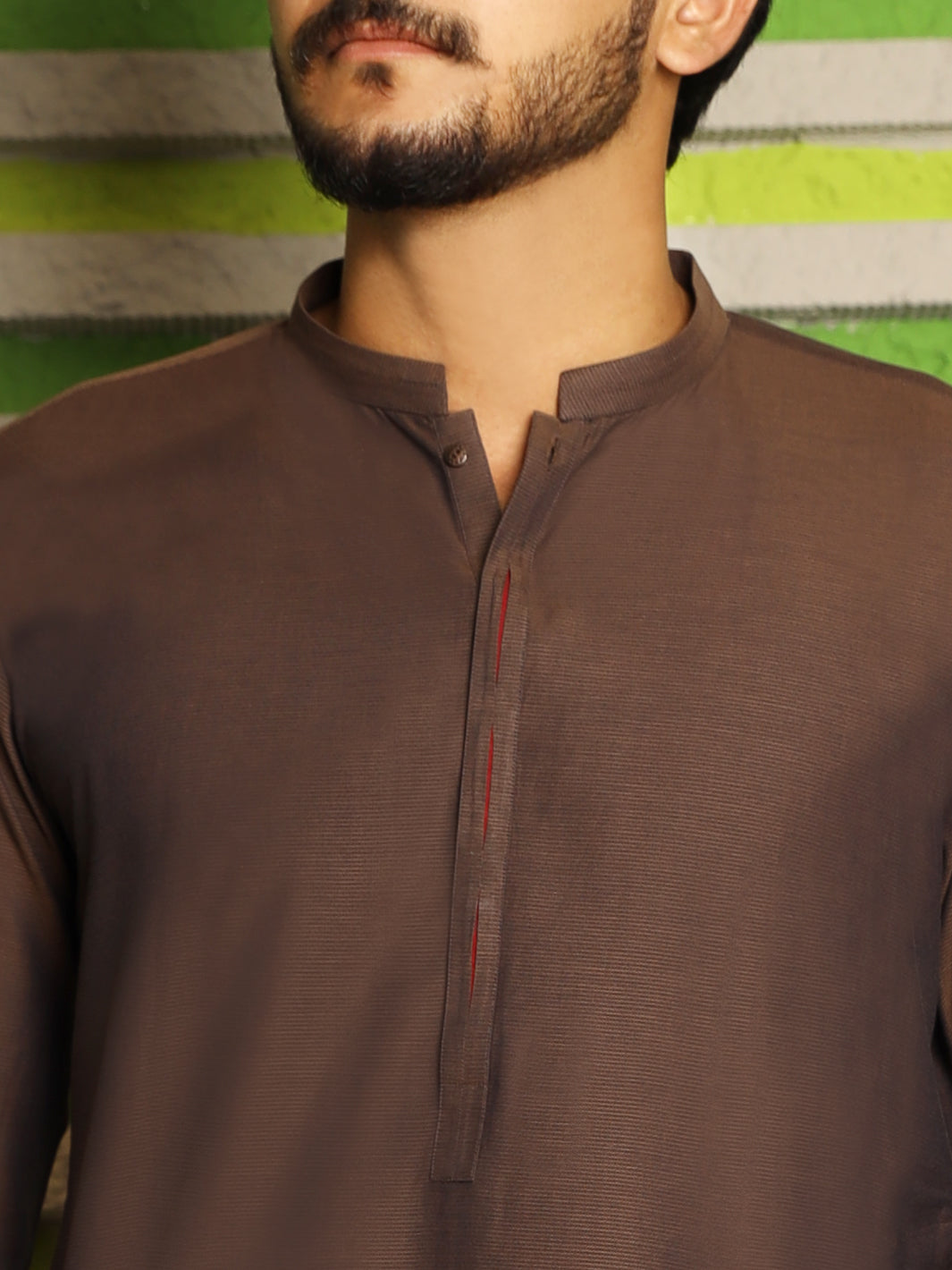 Brown Cotton Kurta - AL-K-834