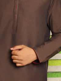 Brown Cotton Kurta - AL-K-834