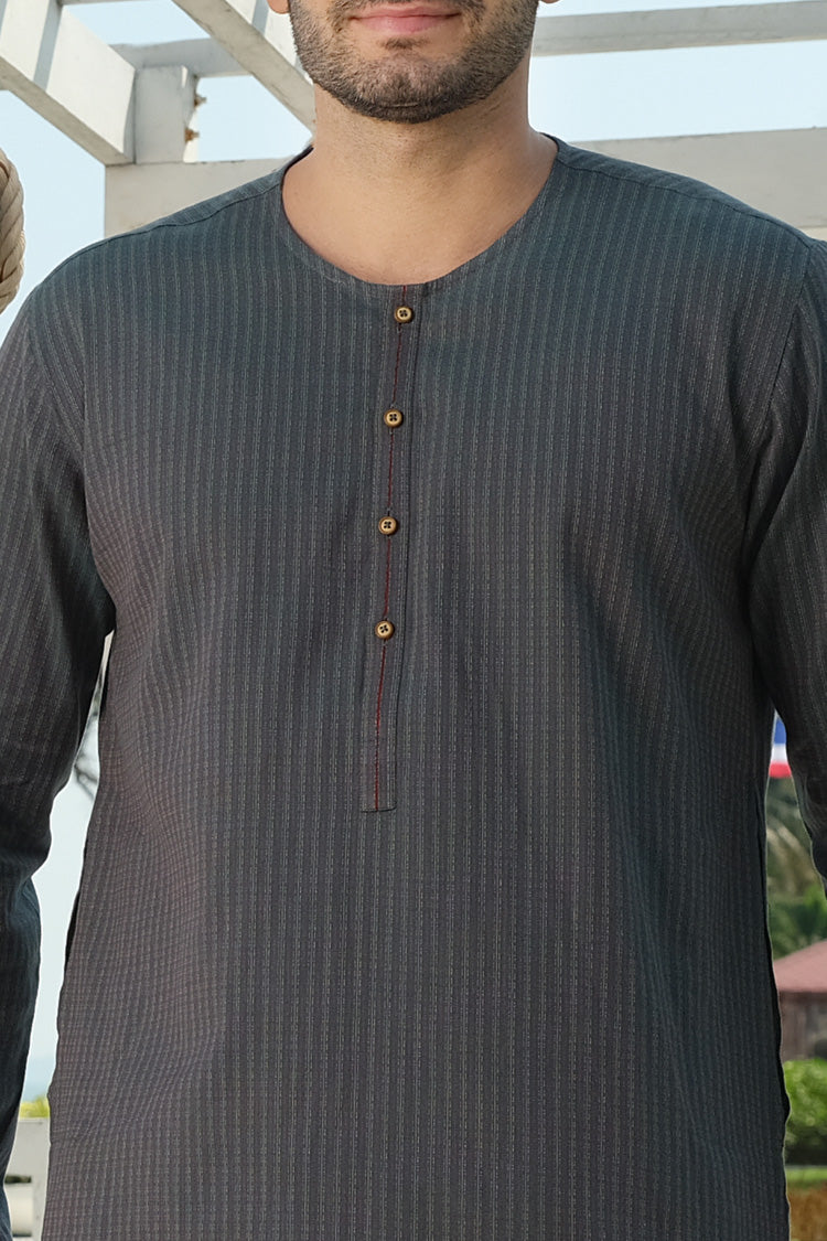 Green Bunnat Kurta - AL-K-837