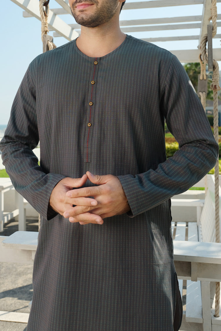 Green Bunnat Kurta - AL-K-837