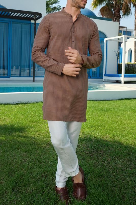 Mustard Bunnat Kurta - AL-K-838