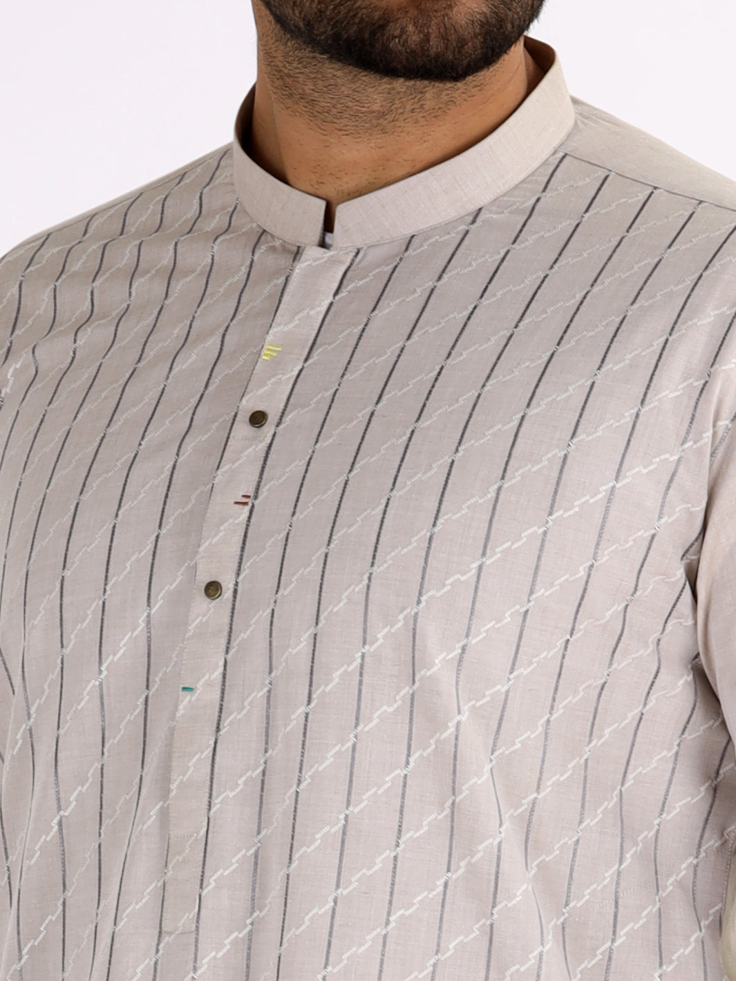 Fawn Blended Kurta - AL-K-841C