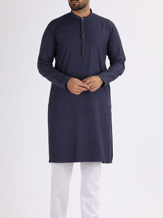 Blue Blended Kurta - AL-K-847