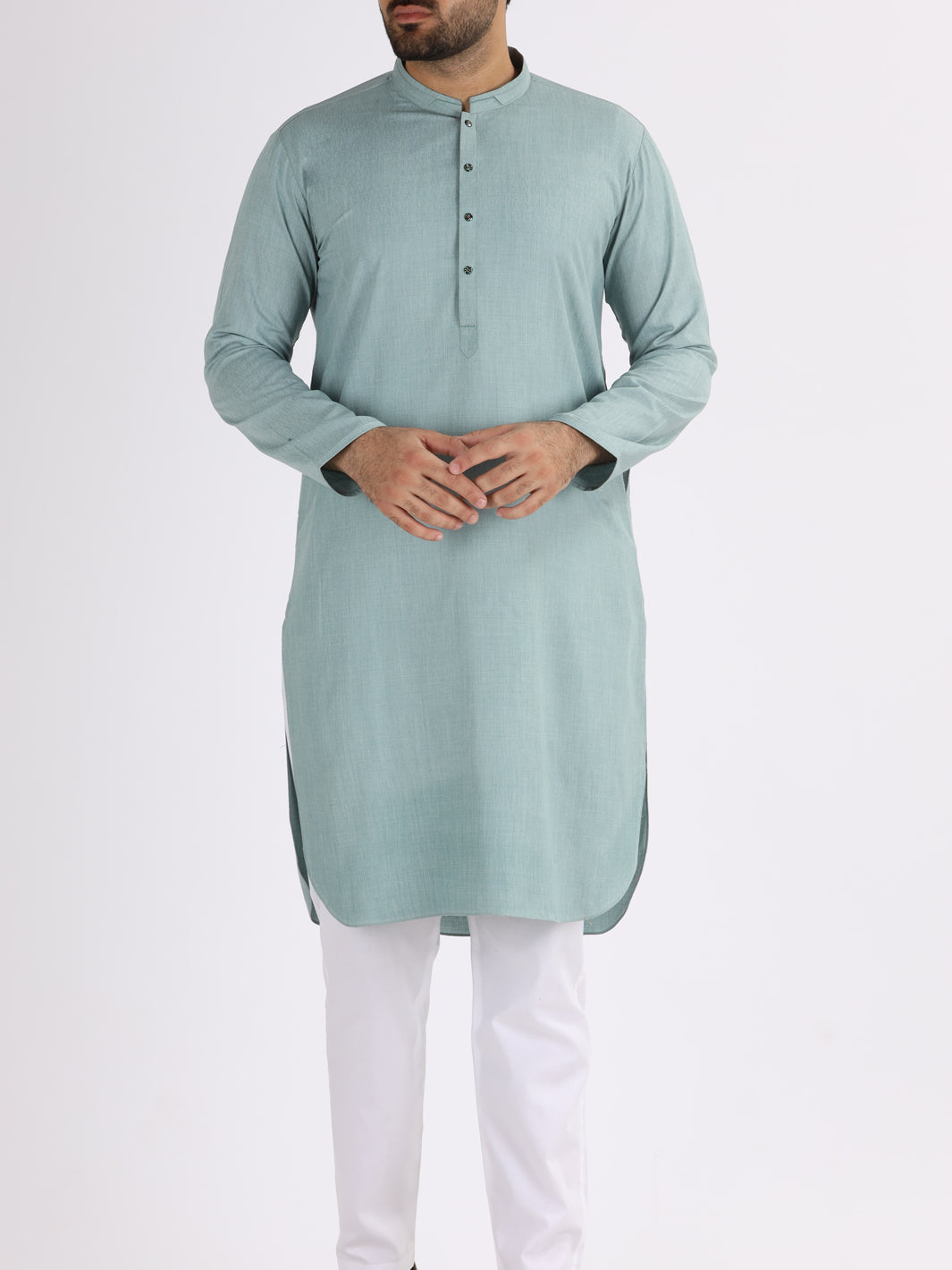 Light Green Blended Kurta - AL-K-861