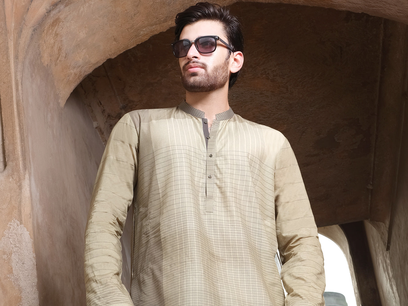 Green Cotton Kurta - AL-K-885