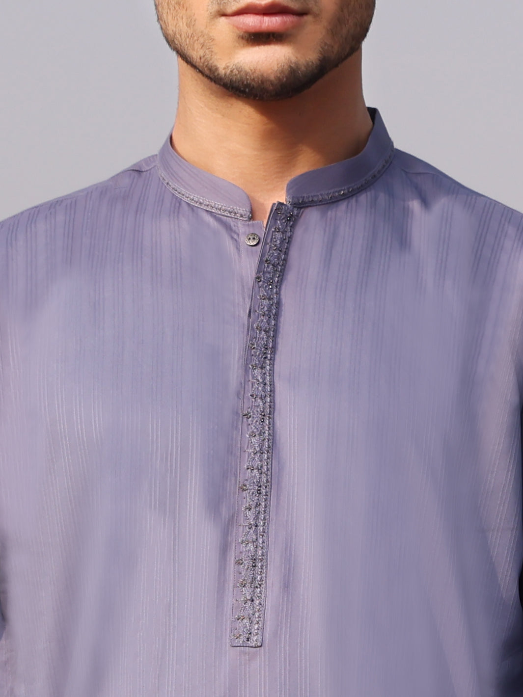 Purple Cotton Kurta - AL-K-893A