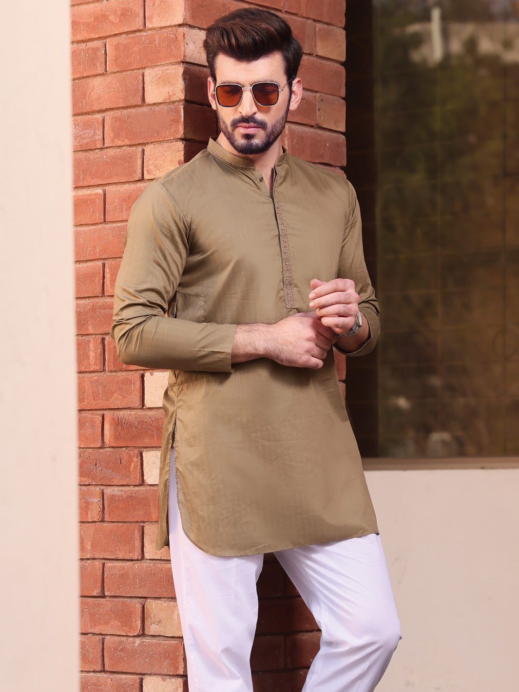 Green Cotton Kurta - AL-K-894