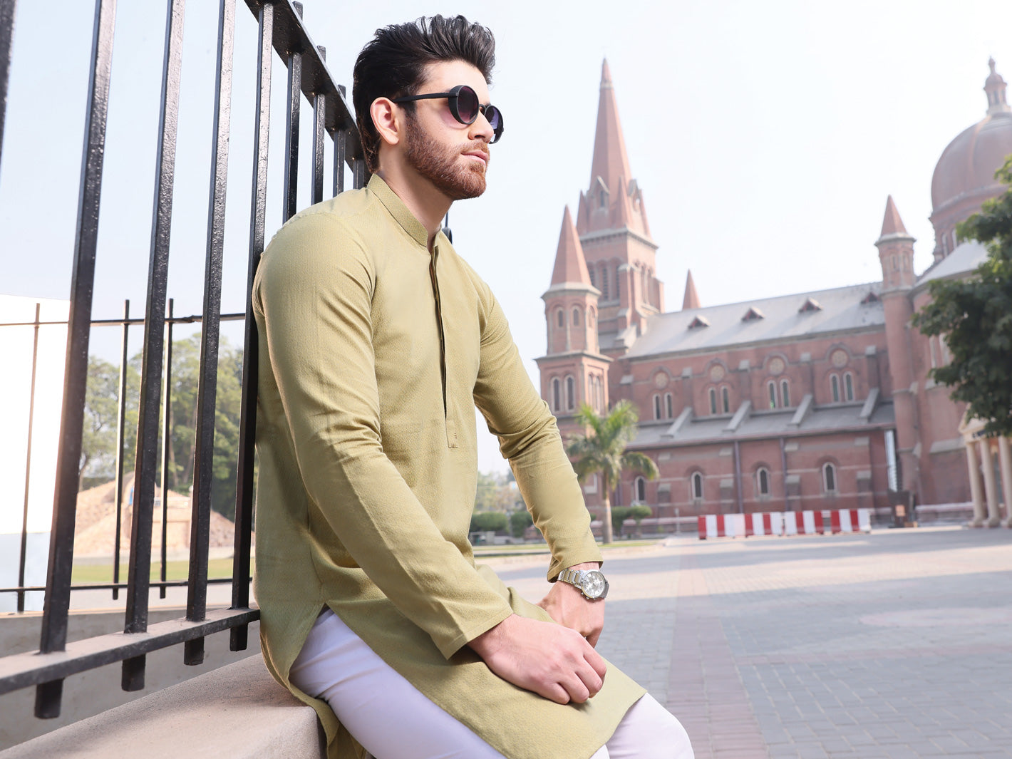 Green Cotton Kurta - AL-K-909