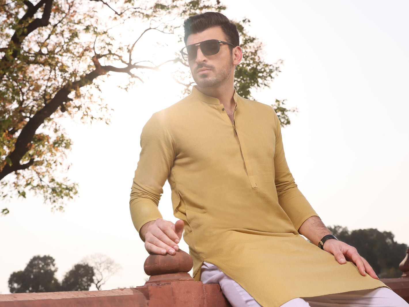 Light Green Cotton Kurta - AL-K-911