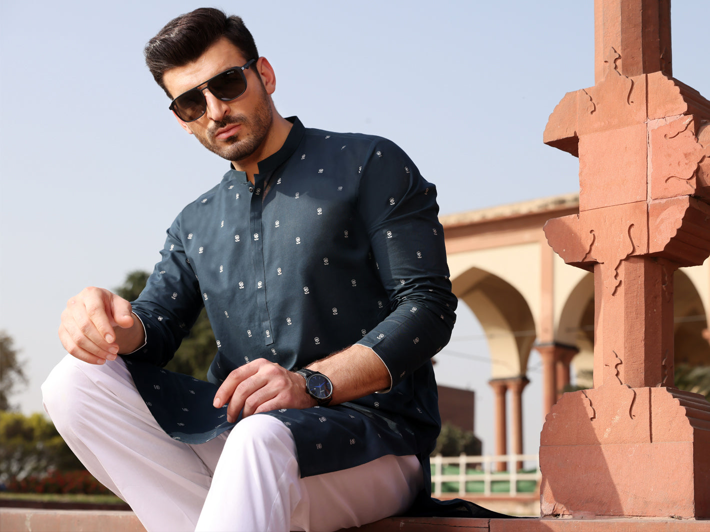 Blue Blended Kurta - AL-K-913A