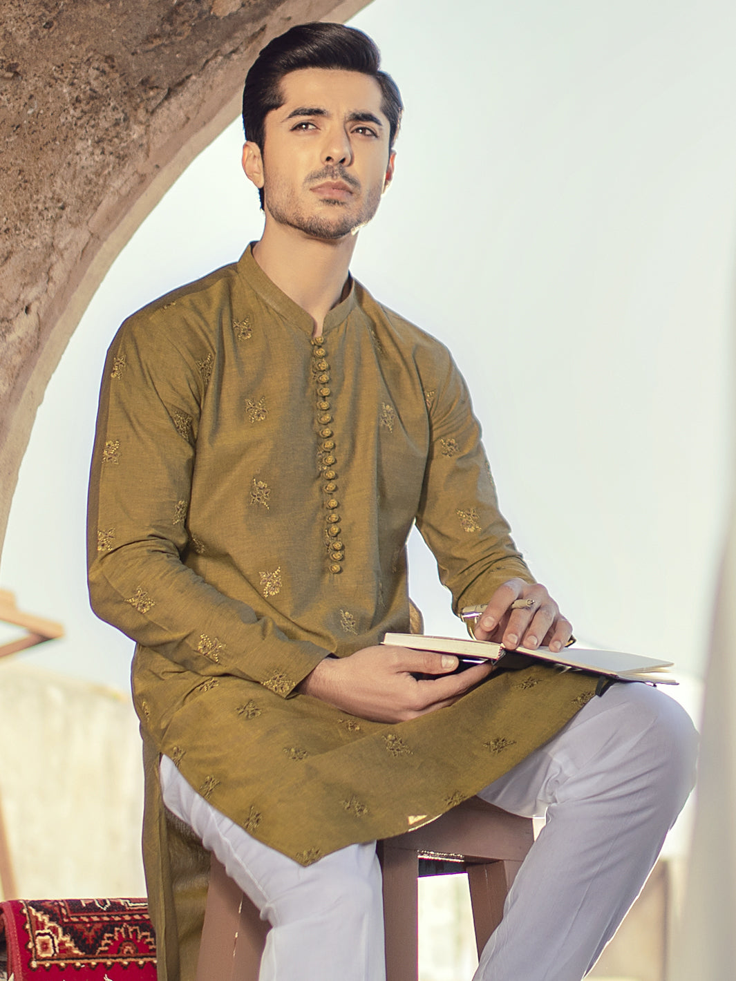 Green Cotton Kurta - AL-K-914A