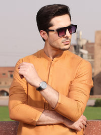 Mustard Cotton Kurta - AL-K-924