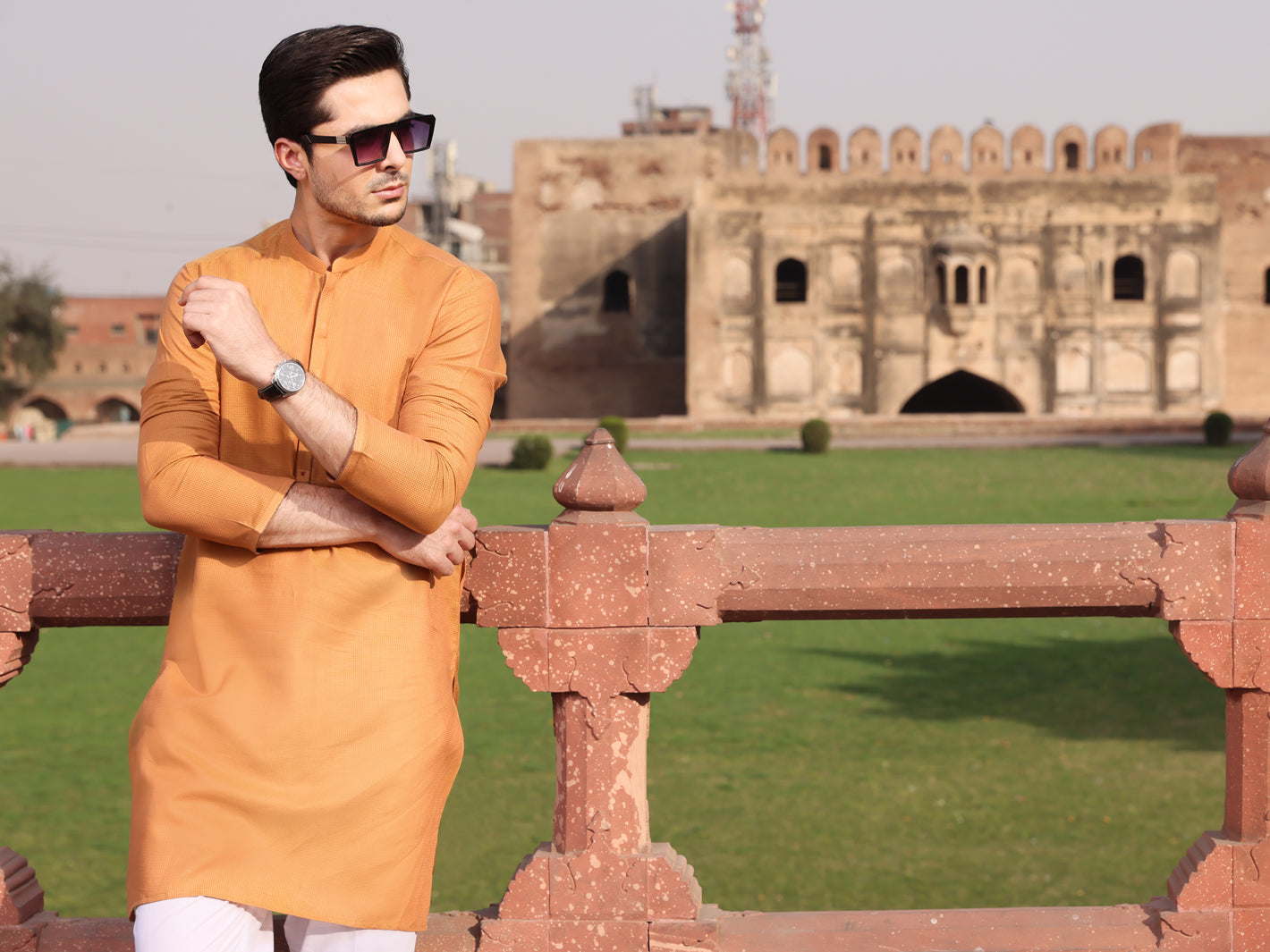 Mustard Cotton Kurta - AL-K-924