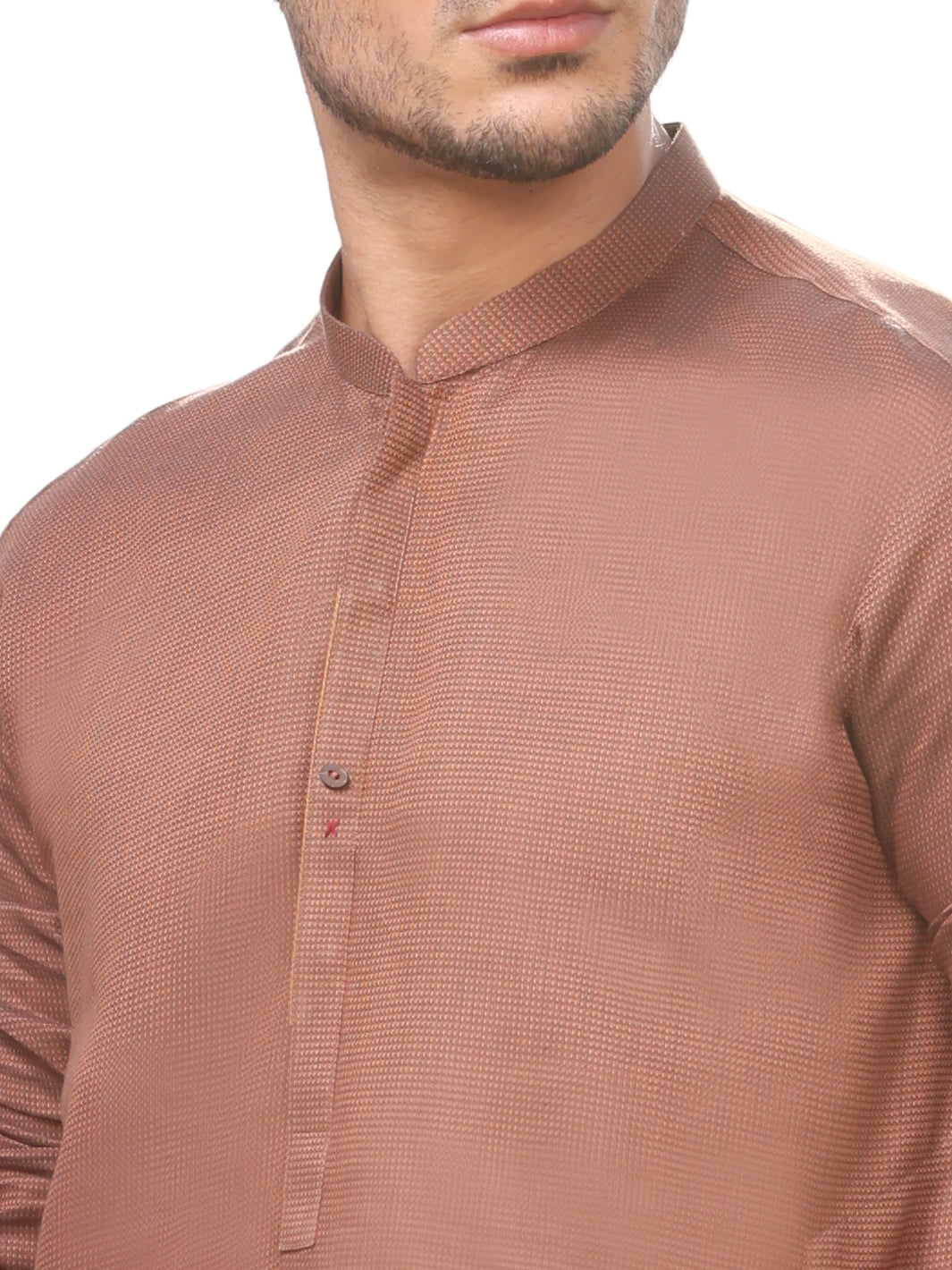 Brown Cotton Kurta - AL-K-926