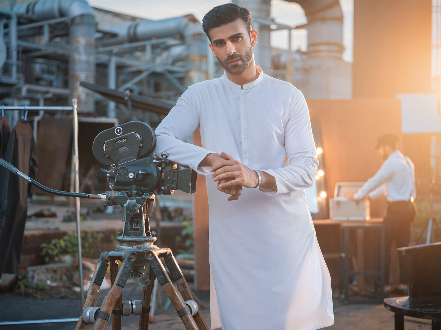 White Blended Kurta - AL-K-971