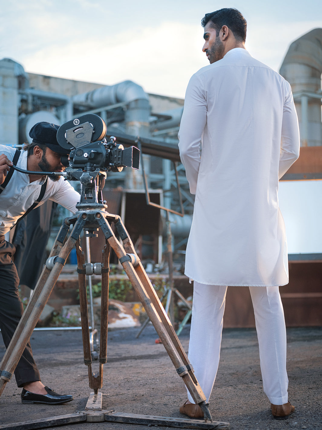 White Blended Kurta - AL-K-971