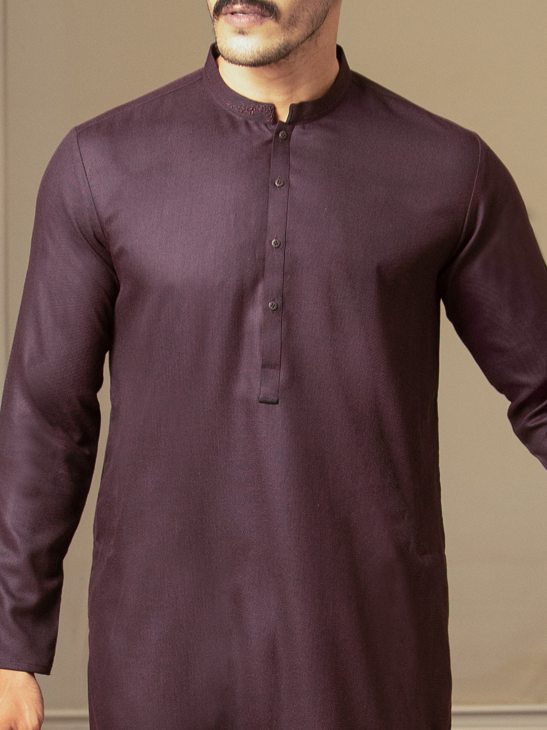 Maroon Blended Kurta - AL-K-974