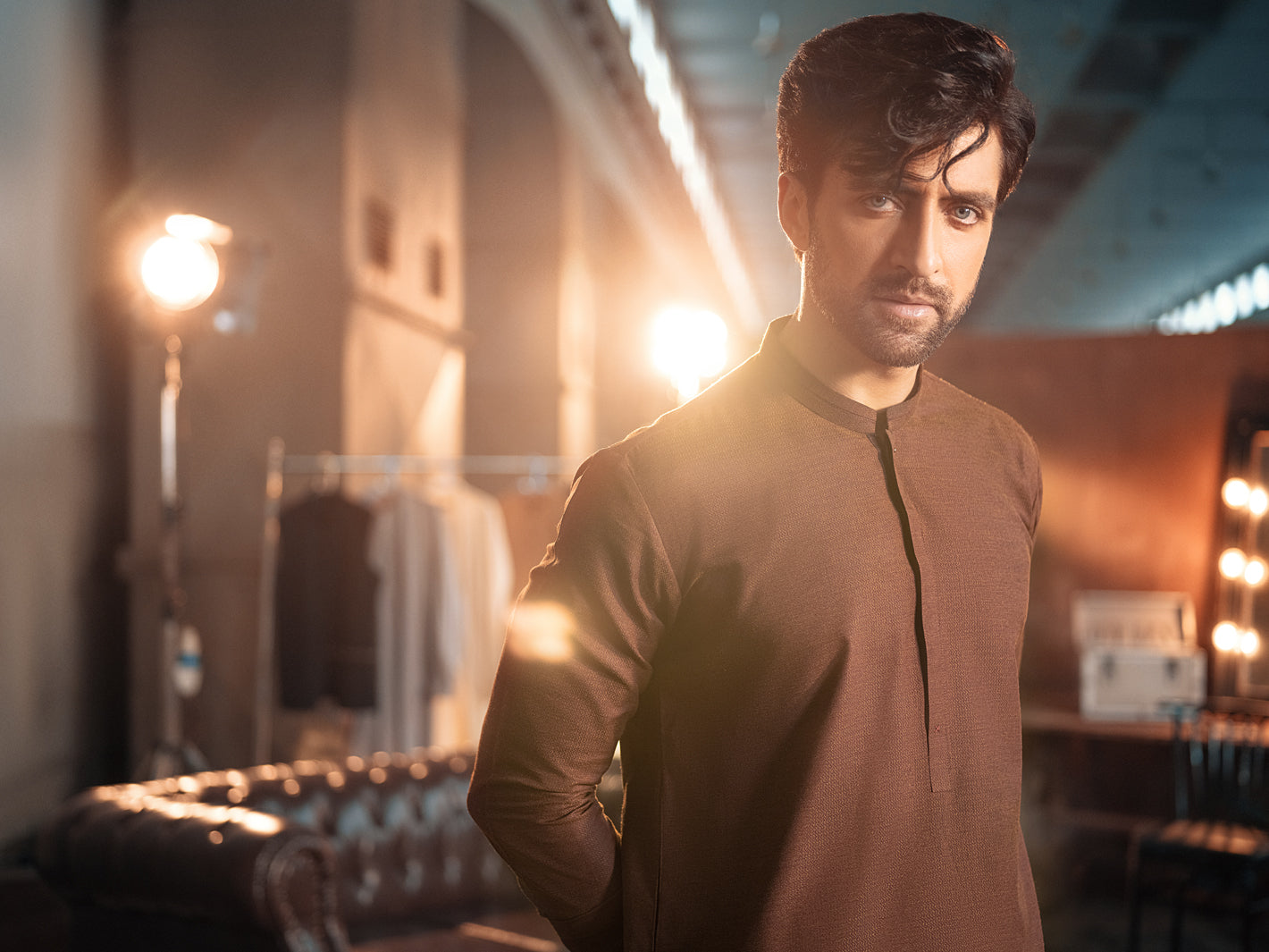 Rust Blended Kurta - AL-K-979