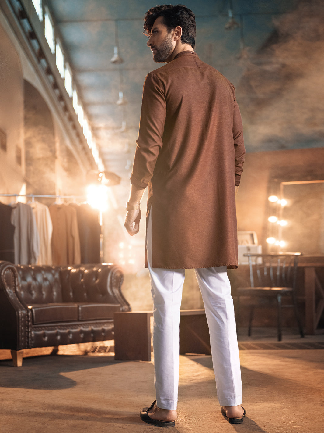 Rust Blended Kurta - AL-K-979