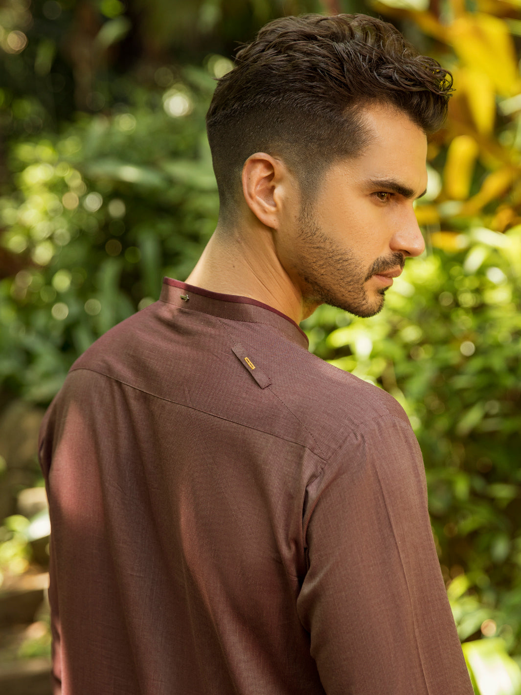 Maroon Cotton Kurta - AL-K-999