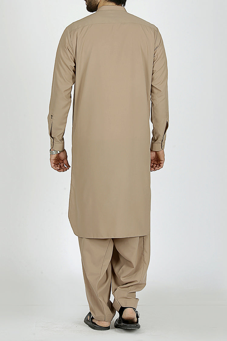 Sand Color Blended Kameez Shalwar - AL-KS-2151