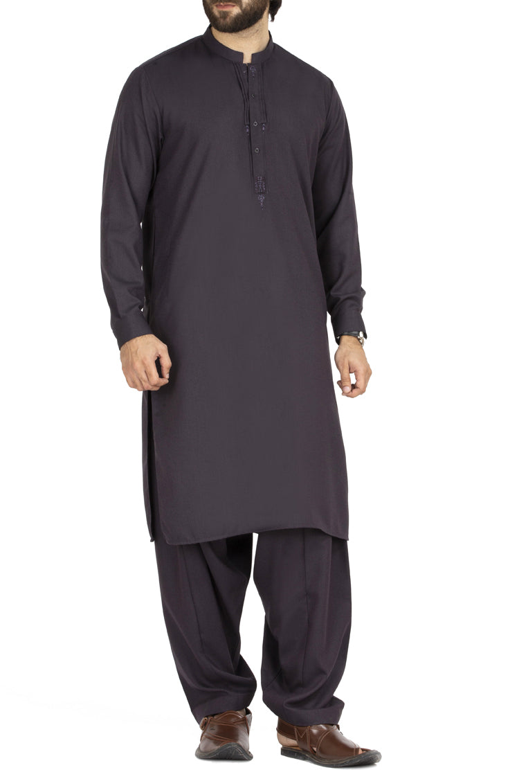 Purple Blended Kameez Shalwar - AL-KS-2470