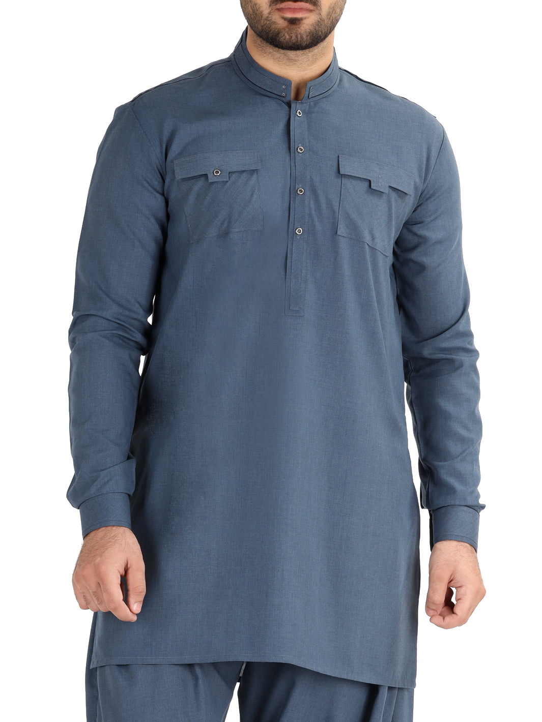 Blue Blended Kameez Shalwar - AL-KS-2476