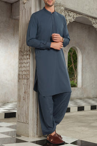 Blue Blended Kameez Shalwar - AL-KS-2488