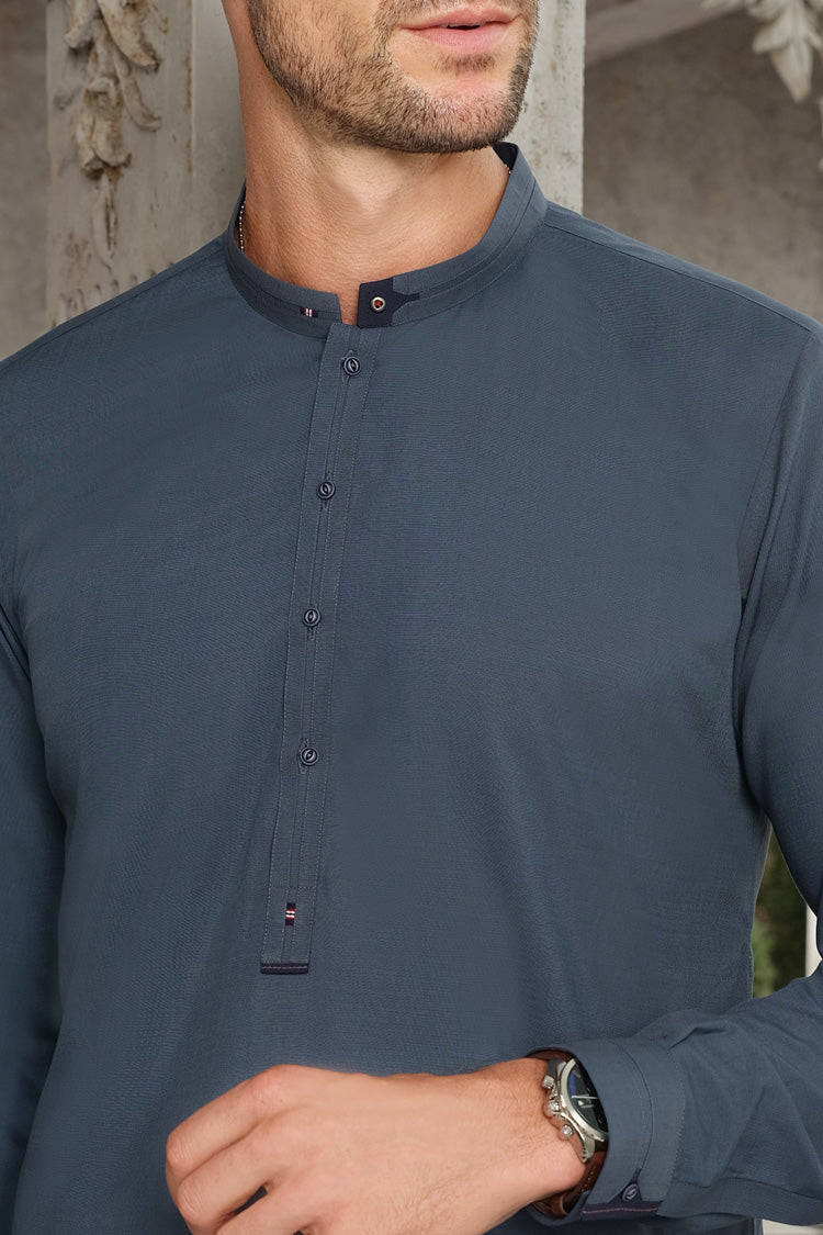 Blue Blended Kameez Shalwar - AL-KS-2488