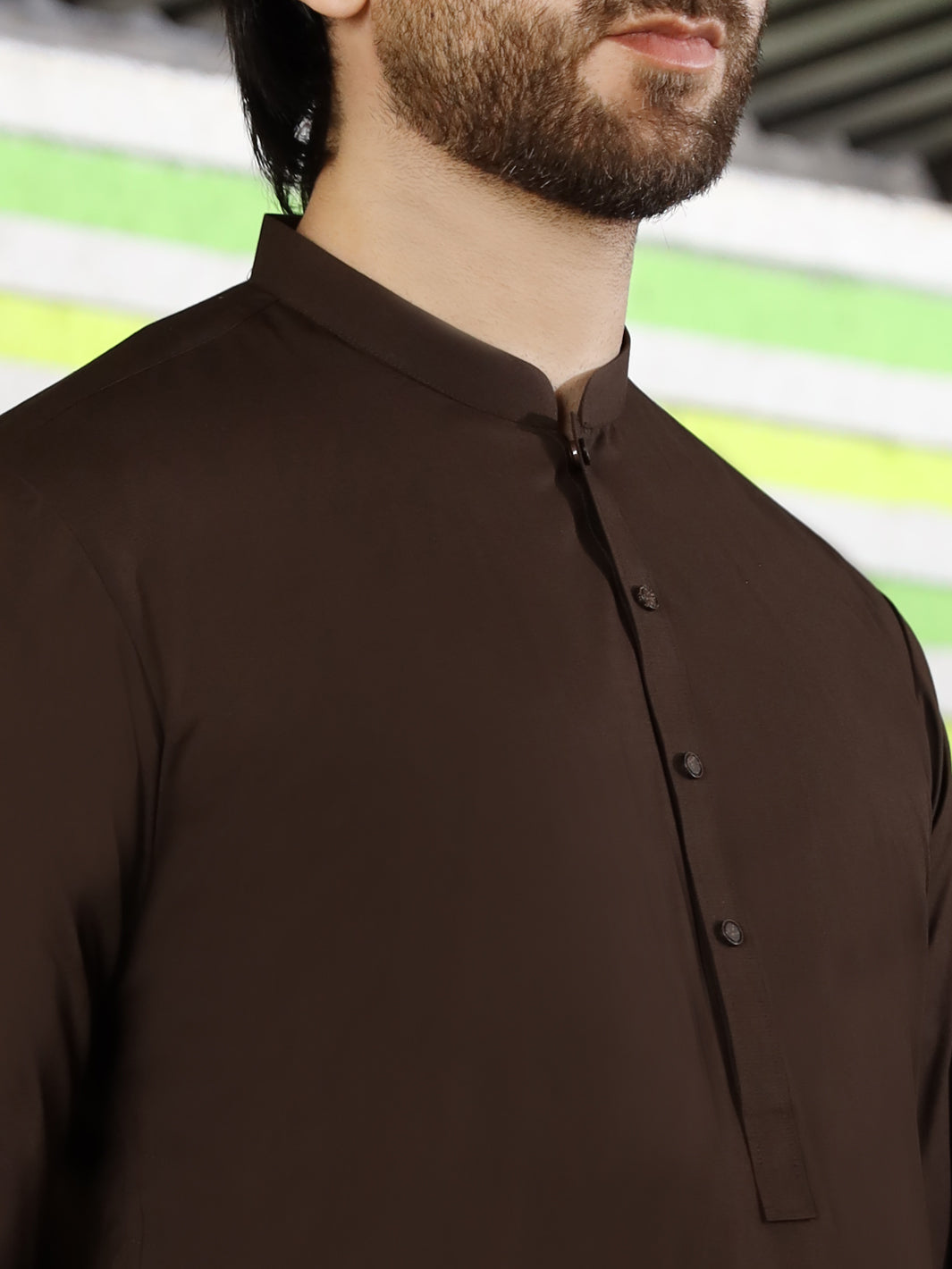 Brown Blended Kameez Shalwar - AL-KS-2494