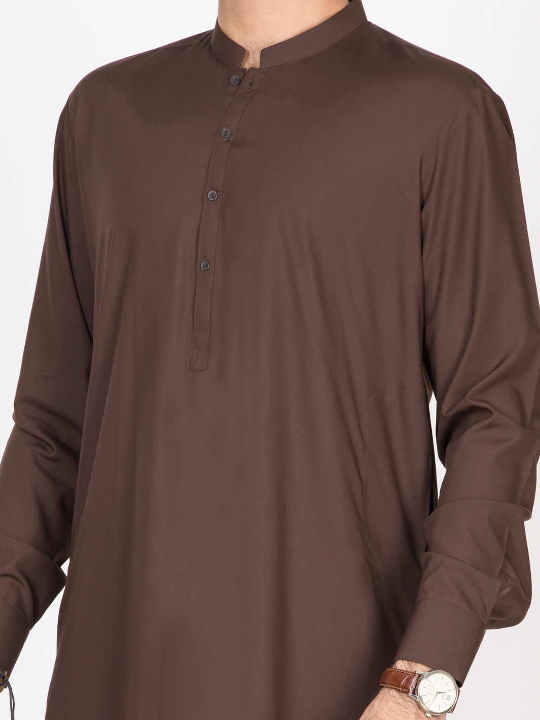 Brown Blended Kameez Shalwar - AL-KS-2588