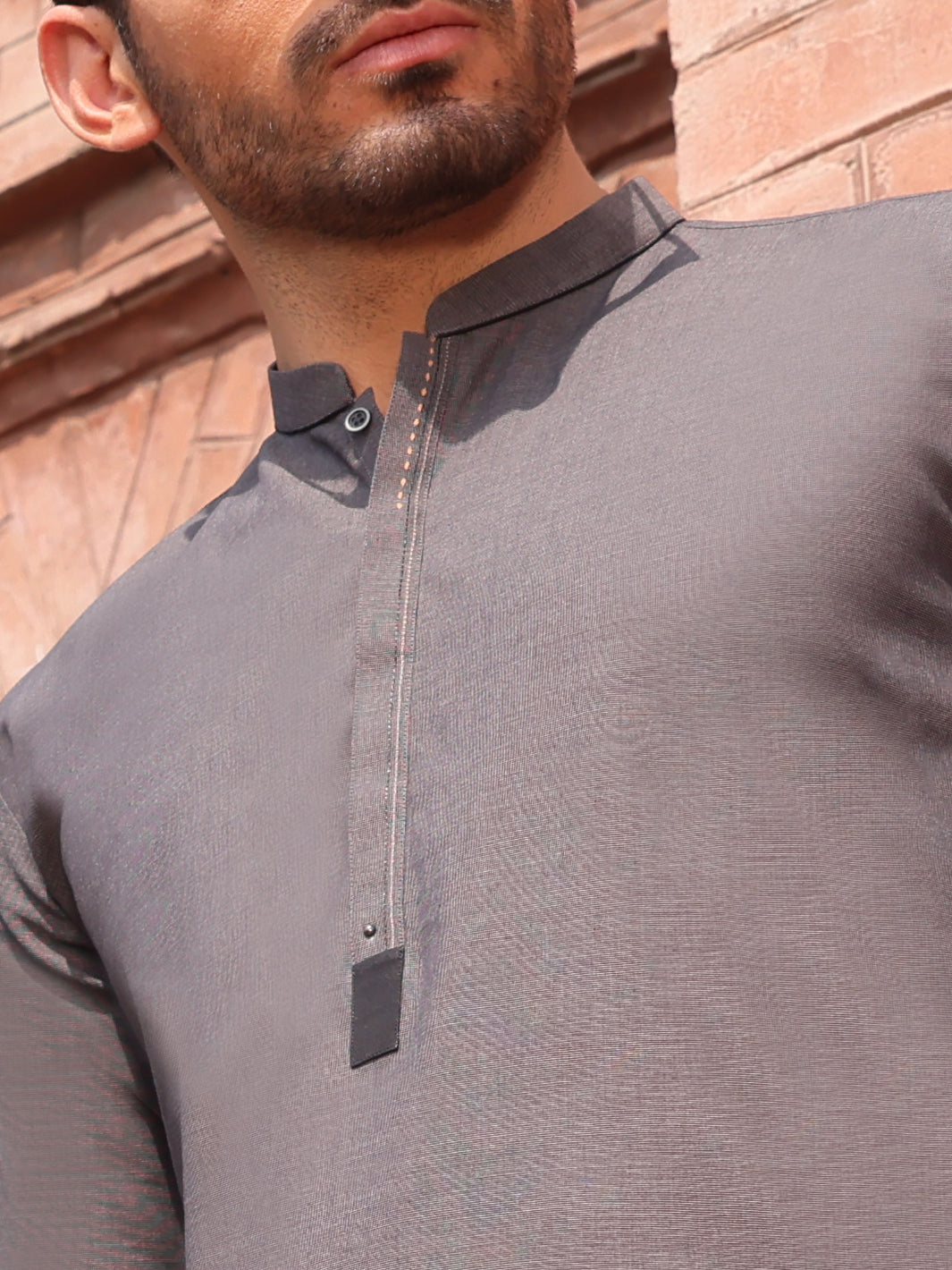 Grey Blended Kameez Shalwar - AL-KS-2594