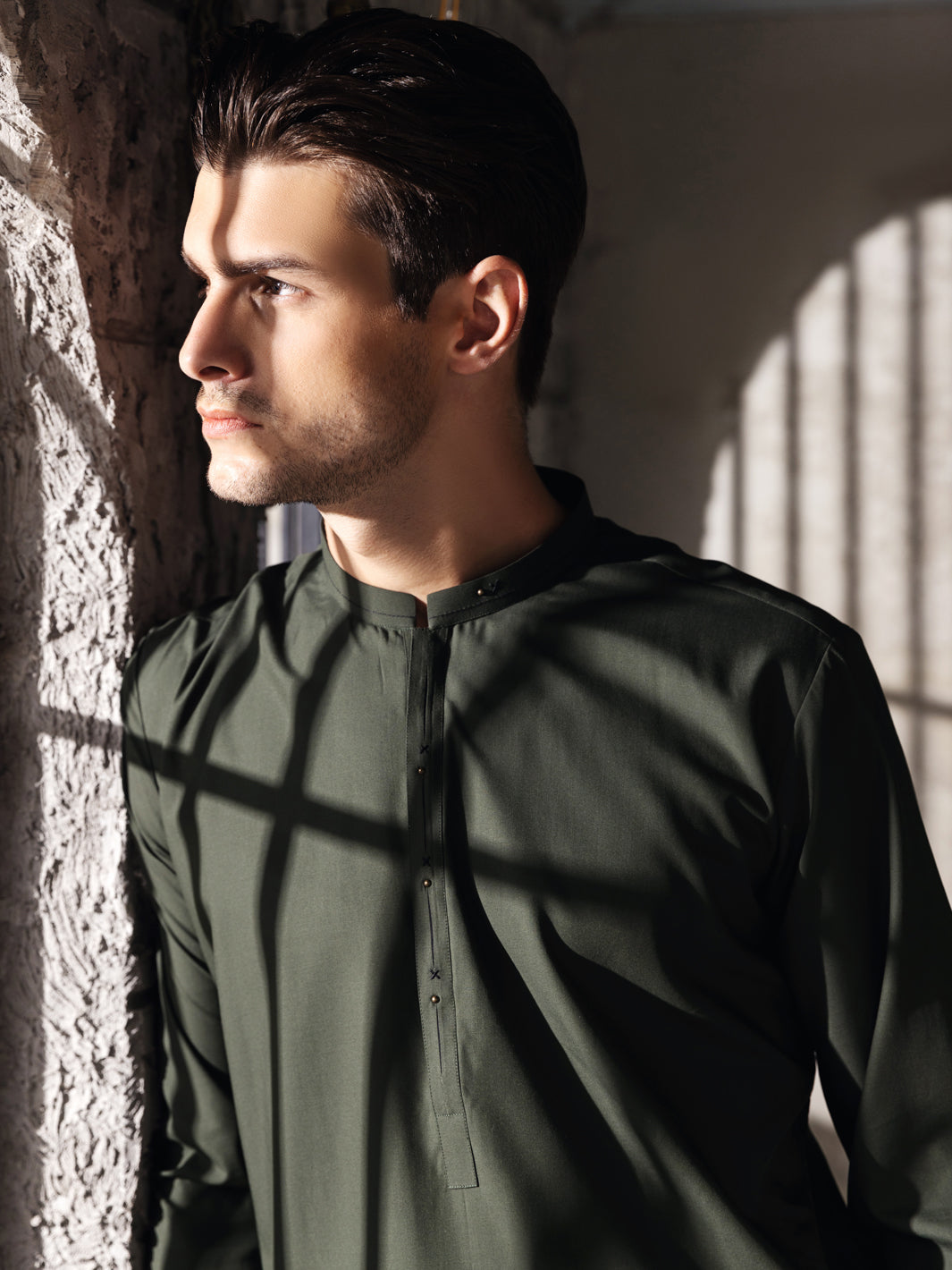 Green Blended Kameez Shalwar -AL-KS-2740