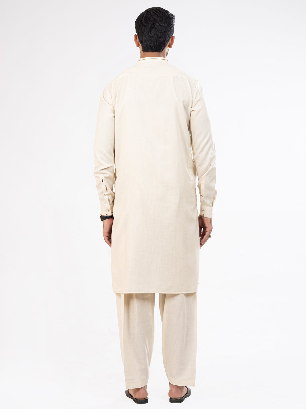 Cream Blended Kameez Shalwar - AL-KS-2832