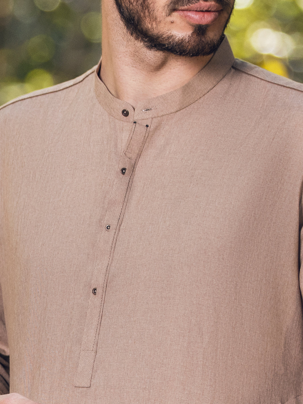 Beige Blended Kameez Shalwar - AL-KS-2847